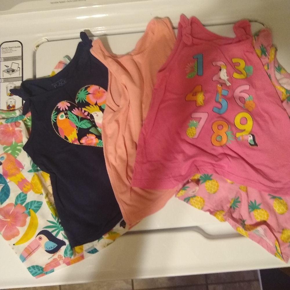 Five Summer Toddler Girl Tops